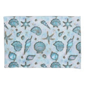 Seashells Starfish Watercolor Opal ID782 Kissenbezug (Vorderseite)