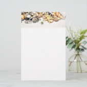 Seashells Stationery Briefpapier (Stehend Vorderseite)