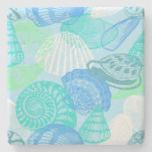 Seashells Stone Untersetzer (Vorderseite)
