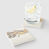 Seashells Stone Untersetzer (Seitenansicht)