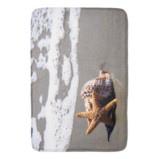 Seashells, Strand, Ozean, Bad, Zuhause-Wolldecke Badematte (Vorderseite Vertikal)