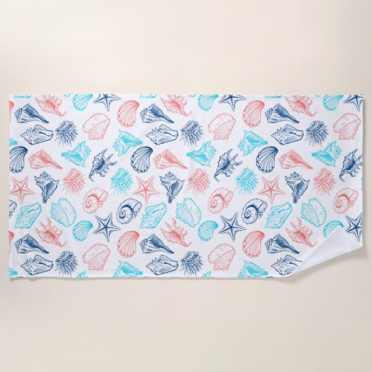 Seashells Strandtuch (Vorderseite)