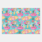 Seashells Summer Beach Wrapping Paper Sheets Geschenkpapier Set (Vorderseite 3)