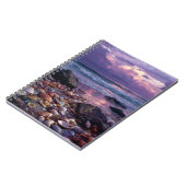 Seashells Sunset Ocean Shore Notebook Notizblock (Linke Seite)
