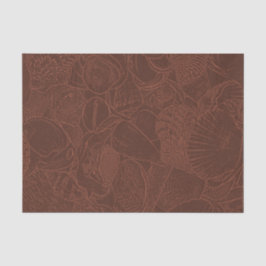 Seashells Terracotta Earth Tone Ocean Beach Seidenpapier