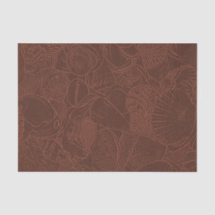 Seashells Terracotta Earth Tone Ocean Beach Seidenpapier