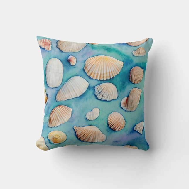Seashells Throw Kissen (Vorderseite)