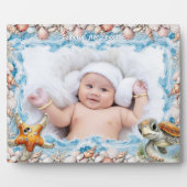 Seashells, Turtle, Starfish Kids Photo Frame Fotoplatte (Vorderseite)
