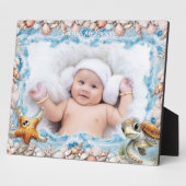 Seashells, Turtle, Starfish Kids Photo Frame Fotoplatte (Seite)
