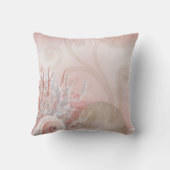 Seashells u. korallenrotes Rosa des Strand-Dekors Kissen (Rückseite)