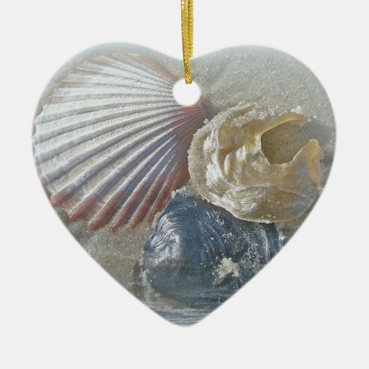 Seashells und Brandung Keramik Ornament (Vorne)