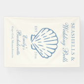 Seashells und Hochzeitsglocken-Junggeselinnen-Absc Banner (Horizontal)
