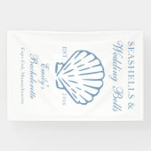Seashells und Hochzeitsglocken-Junggeselinnen-Absc Banner (Horizontal)