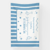 Seashells und Hochzeitsglocken-Junggeselinnen-Absc Banner (Vertikal)