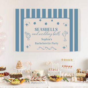 Seashells und Hochzeitsglocken-Junggeselinnen-Absc Banner