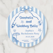 Seashells und Hochzeitsglocken-Junggeselinnen-Absc Geschenkanhänger (Vorderseite)