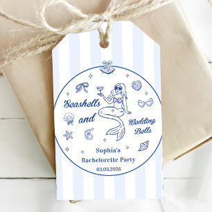 Seashells und Hochzeitsglocken-Junggeselinnen-Absc Geschenkanhänger