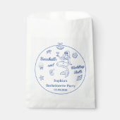 Seashells und Hochzeitsglocken-Junggeselinnen-Absc Geschenktütchen (Vorderseite)