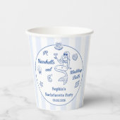 Seashells und Hochzeitsglocken-Junggeselinnen-Absc Pappbecher (Vorderseite)