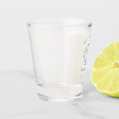 Seashells und Hochzeitsglocken-Junggeselinnen-Absc Schnapsglas (Links)