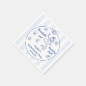 Seashells und Hochzeitsglocken-Junggeselinnen-Absc Serviette (Ecke)