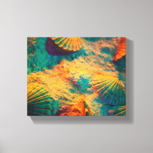 Seashells und Sand Canvas Print Leinwanddruck
