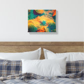 Seashells und Sand Canvas Print Leinwanddruck (Insitu (Schlafzimmer))