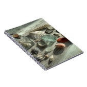 Seashells und Sea Glass Notebook Notizblock (Rechte Seite)