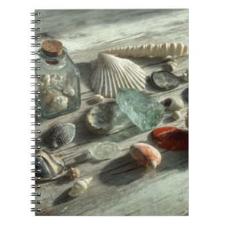 Seashells und Sea Glass Notebook Notizblock