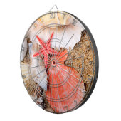 Seashells und Starfish im Sand Dartscheibe (Vorderseite rechts)