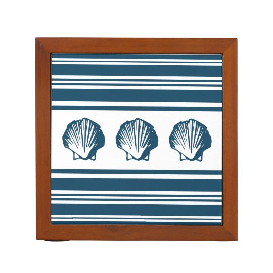 Seashells und Streifen Stifthalter