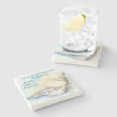 Seashells Untersetzer (Seitenansicht)