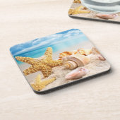 Seashells Untersetzer aus hartem Kunststoff (Linke Seite)
