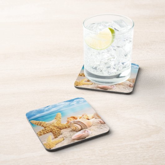 Seashells Untersetzer aus hartem Kunststoff (Rechte Seite)