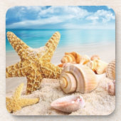 Seashells Untersetzer aus hartem Kunststoff (Vorderseite)