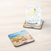 Seashells Untersetzer aus hartem Kunststoff (Rechte Seite)