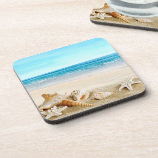 Seashells Untersetzer aus hartem Kunststoff (Linke Seite)