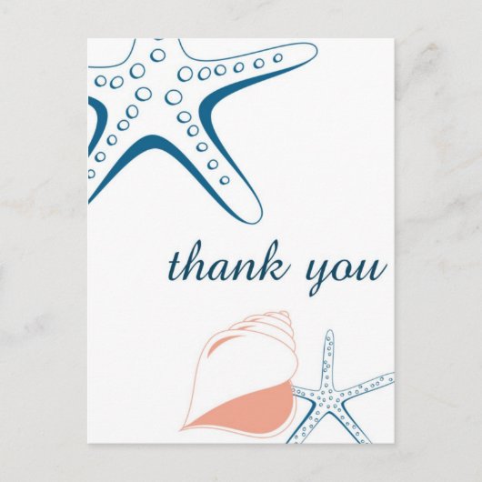 Seashells Vielen Dank, Postcard Postkarte (Vorderseite)
