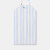 Seashells Wavy Blue Strips Baby Dusche Gefallen Geschenkanhänger (Rückseite)