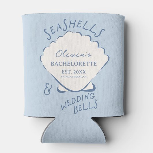 Seashells & Wedding Bells Bachelorette Dosenkühler (Rückseite)