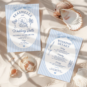 Seashells & Wedding Bells Bachelorette Einladung