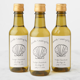 Seashells & Wedding Bells Bachelorette Gefallen Mi Weinetikett