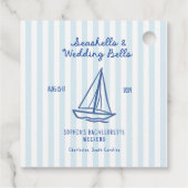 Seashells & Wedding Bells Bachelorette Geschenkanhänger (Rückseite)