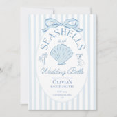Seashells & Wedding Bells Bachelorette Itinerary Einladung (Vorderseite)