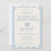 Seashells & Wedding Bells Bachelorette Itinerary & Einladung (Vorderseite)