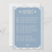 Seashells & Wedding Bells Bachelorette Itinerary & Einladung (Rückseite)