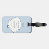 Seashells & Wedding Bells Bachelorette Luggage Tag Gepäckanhänger (Rückseite horizontal)