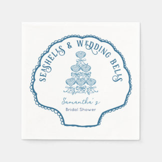 Seashells & Wedding Bells Bachelorette Party Serviette
