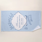 Seashells & Wedding Bells Bachelorette Strandtuch (Vorderseite)