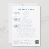 Seashells & Wedding Bells Beach Bachelorette Party Einladung (Rückseite)